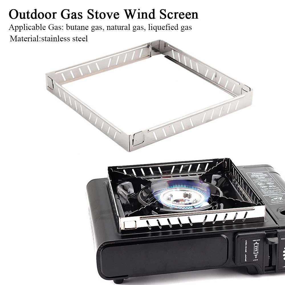 Outdoor Gas Camping Oven - Réchaud à gaz d'extérieur pare-vent pliable