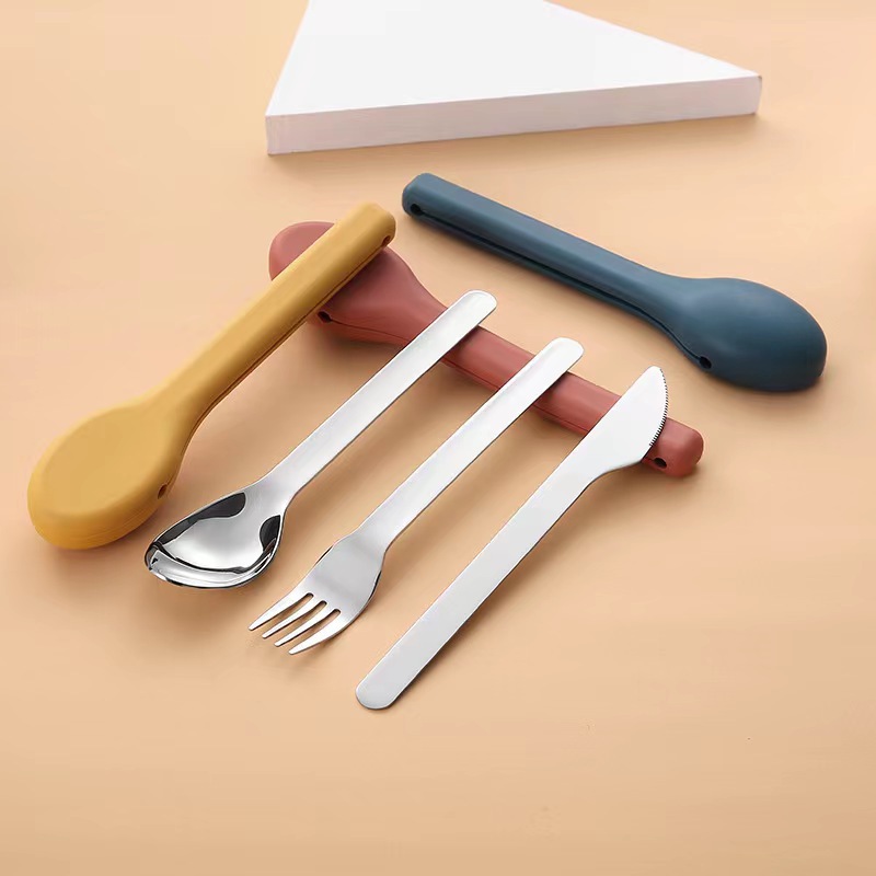 Camp Utensil Set - Couverts portables 3 pièces, ensemble d'ustensiles