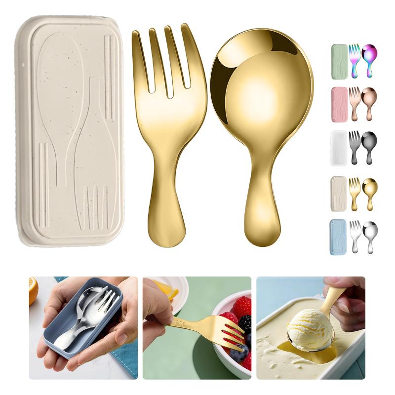 Camp Cooking Set - Ensemble de vaisselle en acier inoxydable,