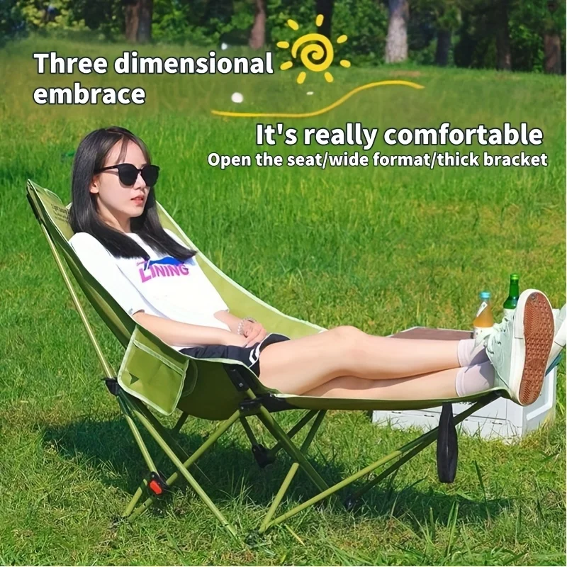 Outdoor Camping Hammock Chair - Chaise lunaire pliante et réglable, Portable,