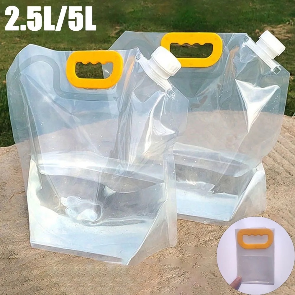 Outdoor Camping Water Jug - Sac à eau portable 5L, seau