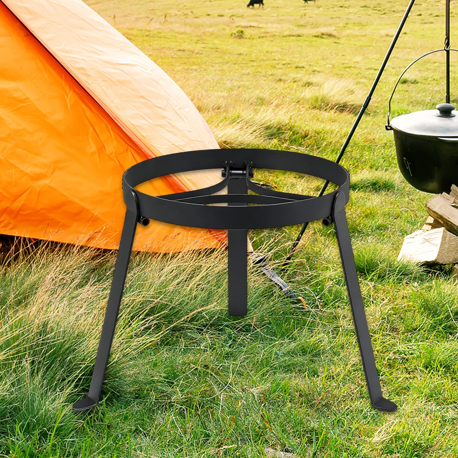 Outdoor Camping World - Trépied pliable en fer pour cuisson
