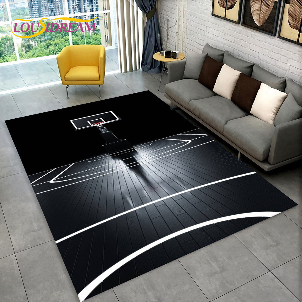 Outdoor Camping Mats Large - Tapis de basket-ball 3D pour enfants,