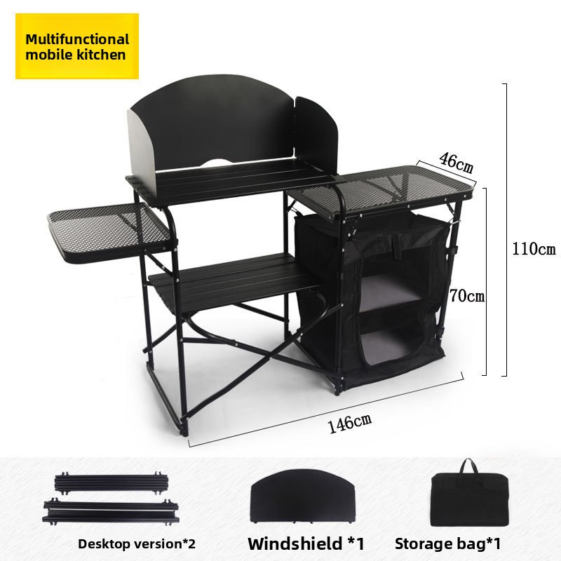Table de camping pliante multi - Outdoor Camping Table With Storage avis et prix
