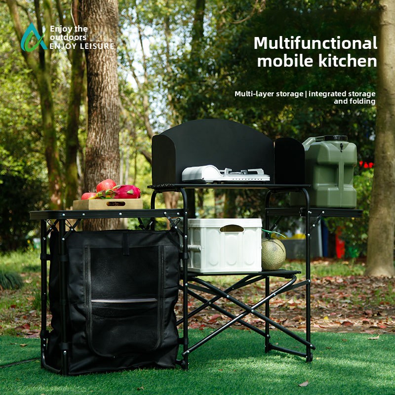 Table de camping pliante multi - Outdoor Camping Table With Storage avis et prix