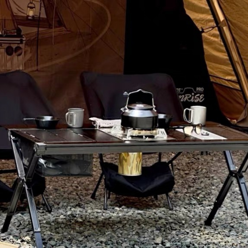 Panier de rangement en filet T - Outdoor Camping Table With Storage avis et prix