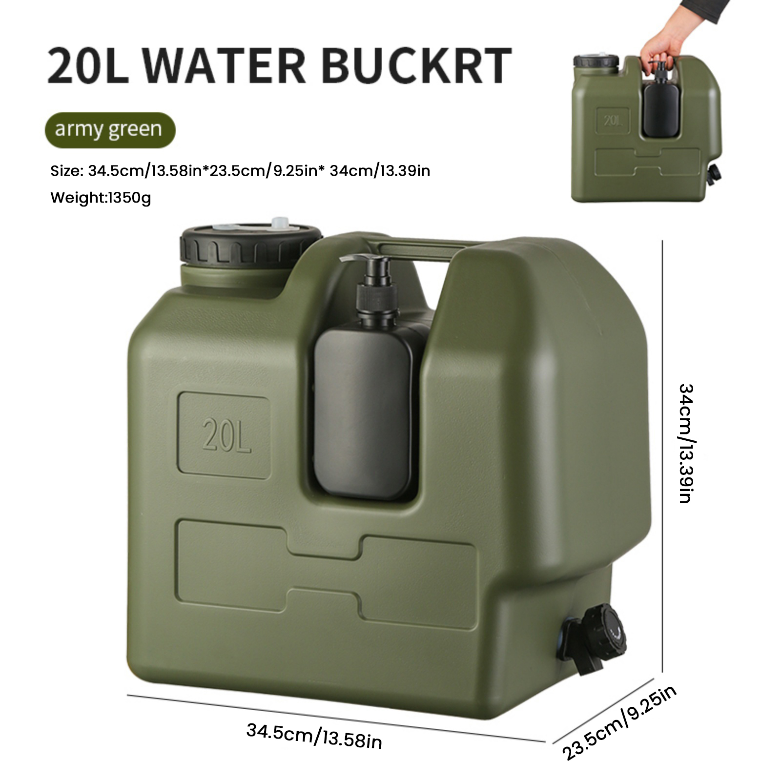 Carafe à eau portable de 15/20 - Outdoor Camping Water Jug avis et prix