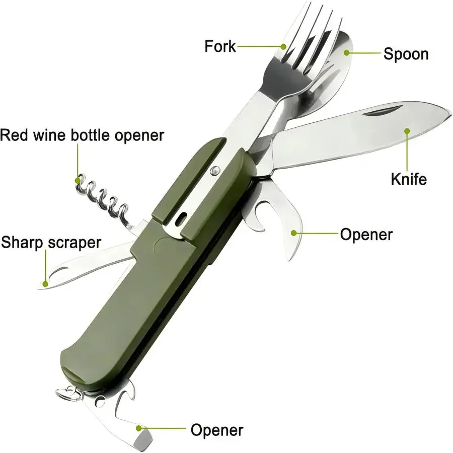 Ensemble de voyage 5-en-1 en a - Camp Utensil Set avis et prix