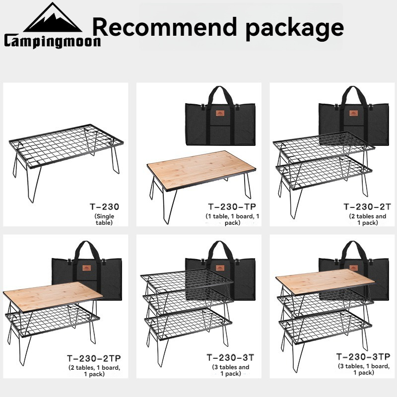 CAMPINGMOON T-230, support de  - Outdoor Camping Table With Storage avis et prix