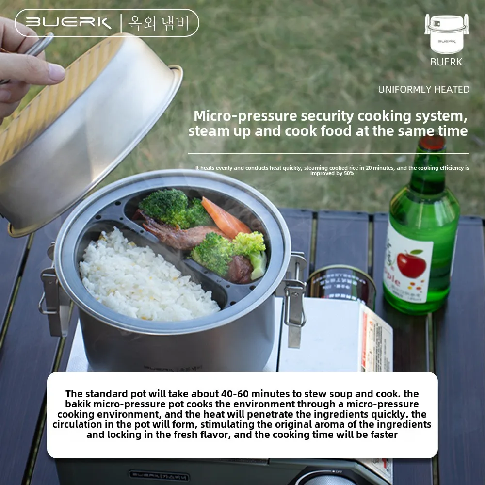 Marmite à la vapeur et à frire - Camp Cooking Set avis et prix