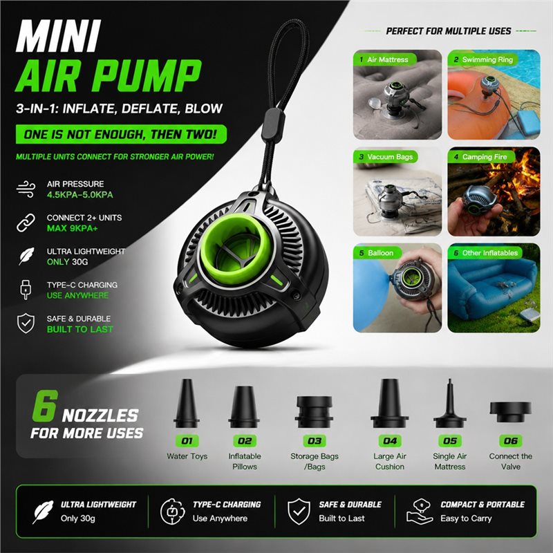 ABKS – Mini pompe à air électr - Inflatable Mattress avis et prix
